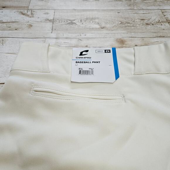 Champro Baseball Pants Mens 2X Triple Crown Knickers Cream Slide Seat Stretch - Picture 12 of 12